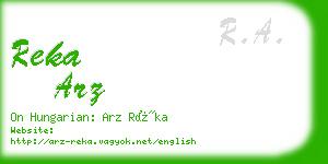 reka arz business card